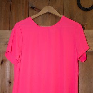 Bright Pink Sheer Top